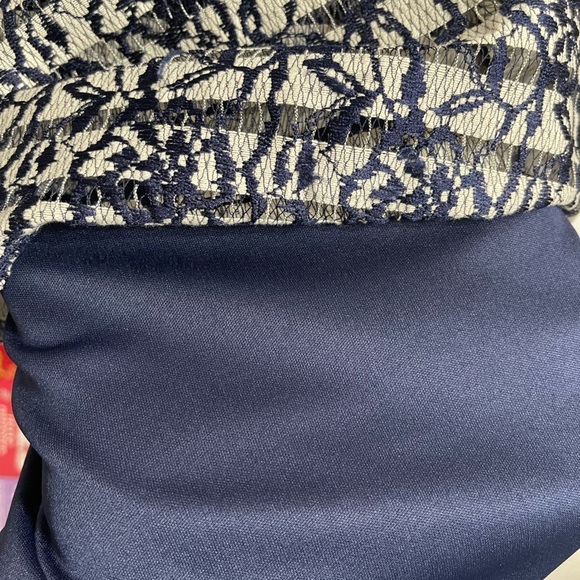 Miami Navy Blue Lace Cocktail Dress - Picture 6 of 7